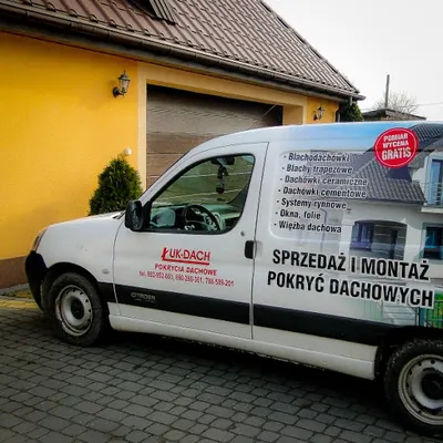 Łuk-Dach POKRYCIA DACHOWE Łomża. Dachówka, Rynny, Blachodachówka - Hurtownia